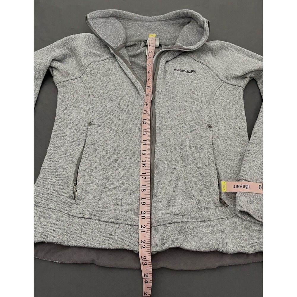 Avalanche Outdoor Women's Size Small Sweater Jacket Light Gray High Collar - Picture 9 of 10